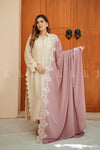 Multi Cutdana Applique Chiffon - Shawl
