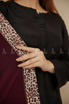 Leopard Tints Embellished Chiffon - Chaddar