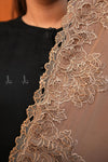 Autumn Bloom Lace Chiffon - Shawl