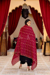 Contrast Booti Chikankari Lawn - Chaddar