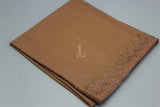 The Sophisticated Embroidered Beauty - Peachy Brown
