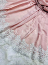Leafy Applique Cutdana Chiffon - Shawl