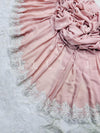 Leafy Applique Cutdana Chiffon - Shawl