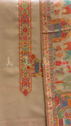 Cages Pattern Weaved silk Kaani - Suit