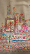 Cages Pattern Weaved silk Kaani - Suit