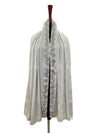 Scalloped Stone Self Silk - Stole