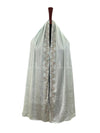 Scalloped Stone Self Silk - Stole