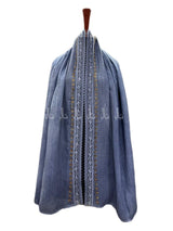 وشاح جورجيت أنيق سادة - أسود