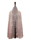 Scalloped Stone Self Silk - Stole