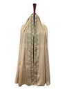 Scalloped Stone Self Silk - Stole