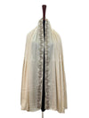 Scalloped Stone Self Silk - Stole
