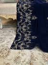 Glimmering Zari Sequin Wrap Velvet Shawl