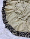 Leopard Grace Embellished Chiffon - Chaddar