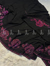 Heavy Gulaab Stone Border - Chaddar by Shawls by Aima