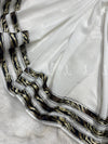 Leopard Stripes Studed Chiffon - Chaddar