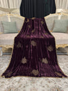 Tahni Gulaab Stone Jaal Velvet Shawl