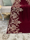 Glimmering Zari Sequin Wrap Velvet Shawl