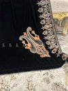 Border Motif Velvet Shawl
