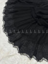 Luxury Black Blossom Lace Chiffon - Shawl