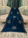Botanical Rhinestone Motif Velvet - Shaw