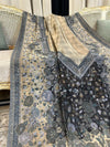 Moonlight Floral Silk Kaani - Shawl