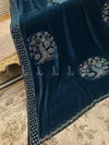 Botanical Rhinestone Motif Velvet - Shaw