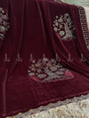 Botanical Rhinestone Motif Velvet - Shaw