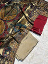 Meenakari Style Lama Silk Kaani - Shawl