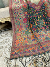Moonlight Floral Silk Kaani - Shawl