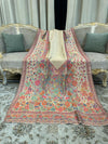 Moonlight Floral Silk Kaani - Shawl