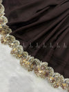 Multi Scallop Crystal Drape Chiffon - Shawl