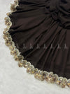 Multi Scallop Crystal Drape Chiffon - Shawl