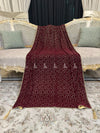 Round Pattern Heavy Stone Jaal Velvet Shawl