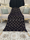 Dice Pattern Stone Jaal Velvet Shawl