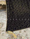 Round Pattern Heavy Stone Jaal Velvet Shawl