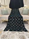 Dice Pattern Stone Jaal Velvet Shawl