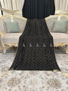 Round Pattern Heavy Stone Jaal Velvet Shawl