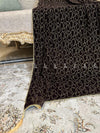 Round Pattern Heavy Stone Jaal Velvet Shawl