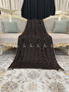 Round Pattern Heavy Stone Jaal Velvet Shawl
