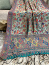 Flowery Motive Silk Kaani - Shawl