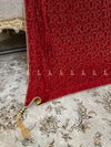 Round Pattern Heavy Stone Jaal Velvet Shawl