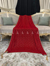 Round Pattern Heavy Stone Jaal Velvet Shawl