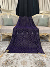 Round Pattern Heavy Stone Jaal Velvet Shawl