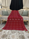 Elegant Heavy Stone Jaal Velvet Shawl