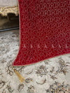 Round Pattern Heavy Stone Jaal Velvet Shawl