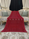 Round Pattern Heavy Stone Jaal Velvet Shawl
