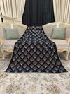 Dice Pattern Stone Jaal Velvet Shawl
