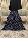 Dice Pattern Stone Jaal Velvet Shawl