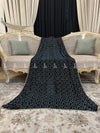 Round Pattern Heavy Stone Jaal Velvet Shawl