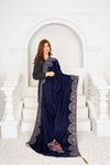 Regal Zari Velvet Shawl - image 1